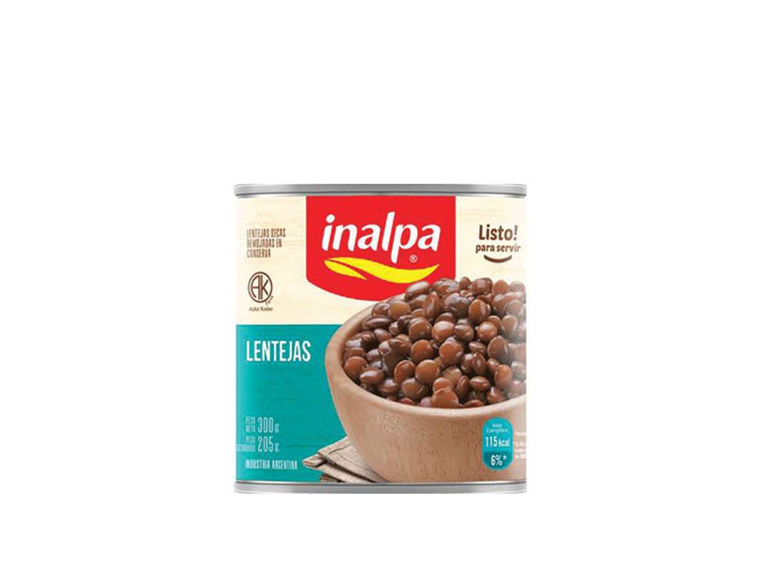 Lentejas En Lata Inalpa de 300 Gr