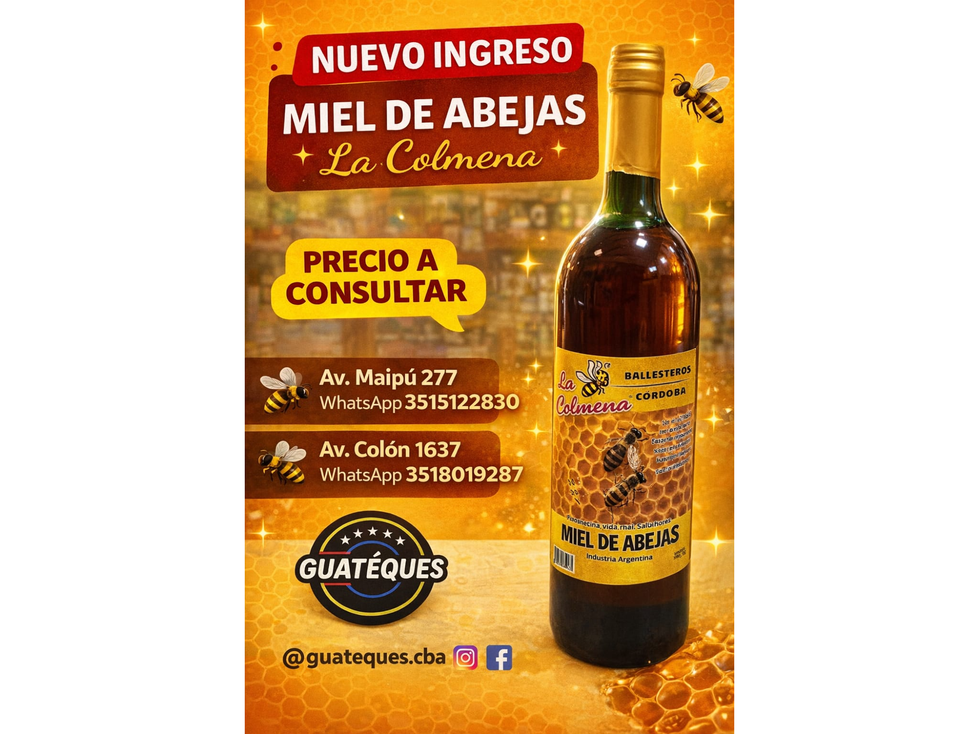 Miel de Abejas La Colmena 1 Lts