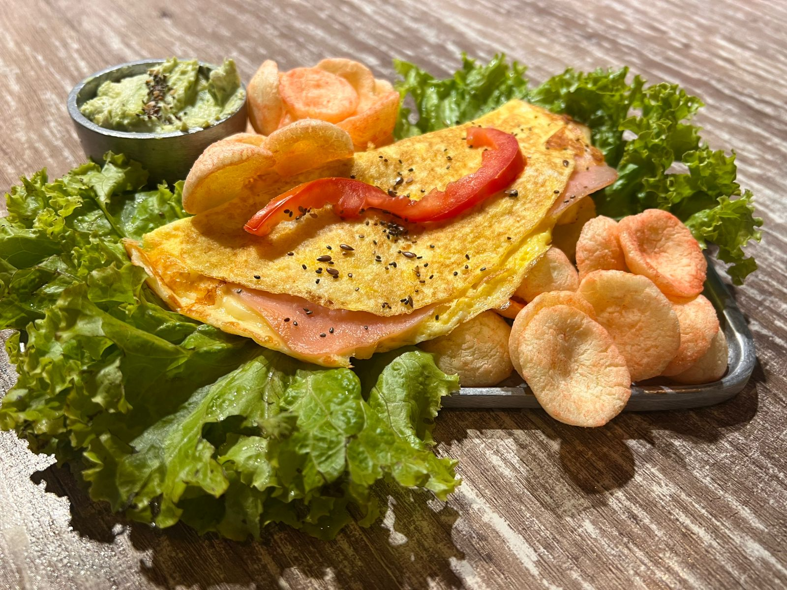 OMELETTE JAMON Y QUESO