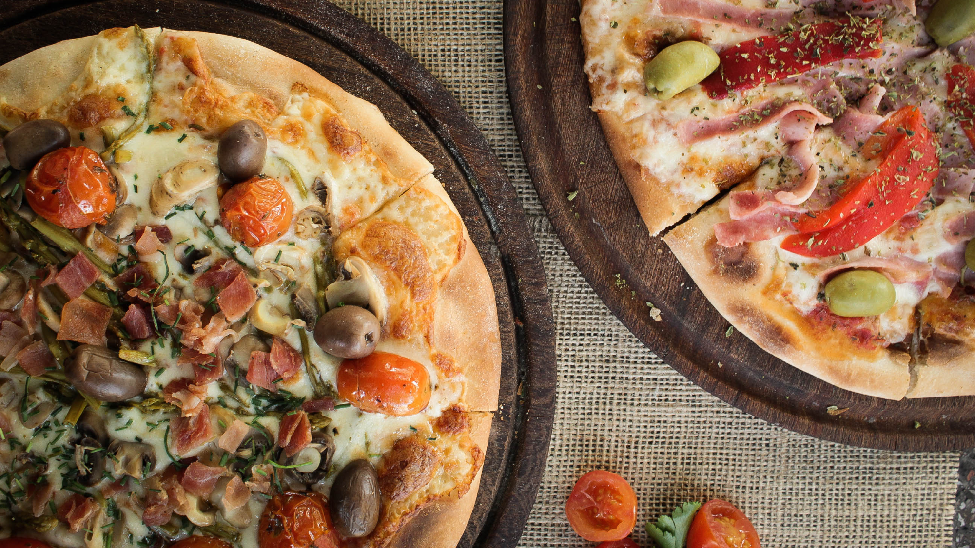 Pizzas con masa madre