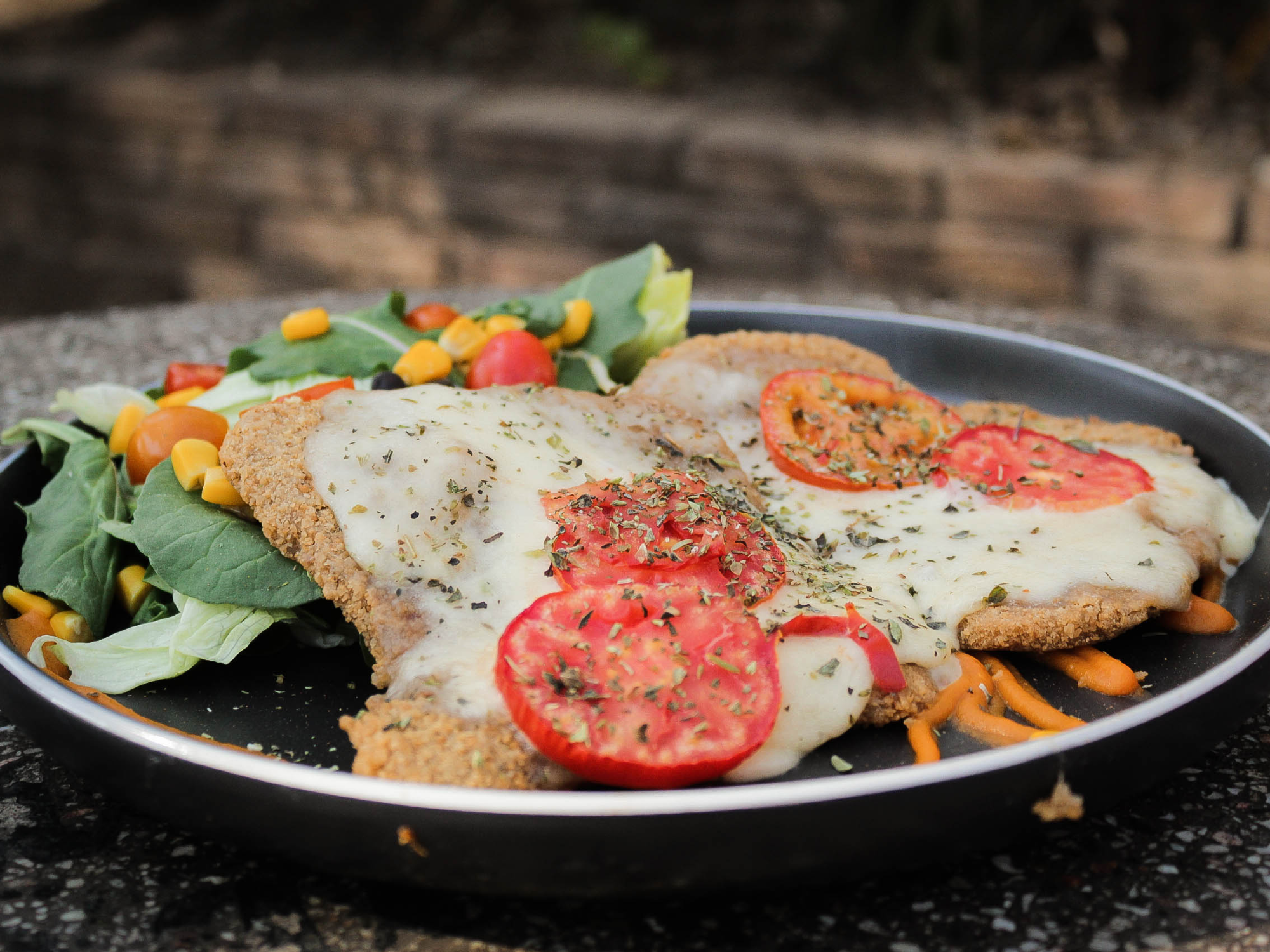 Milanesa de seitan napolitana