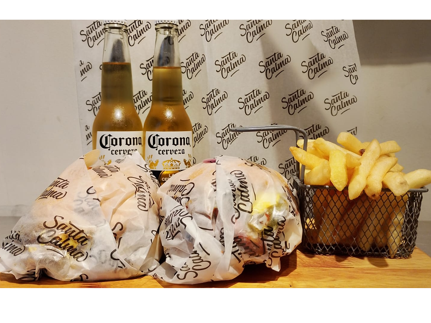2 Hamburguesa + 2 coronas monjita