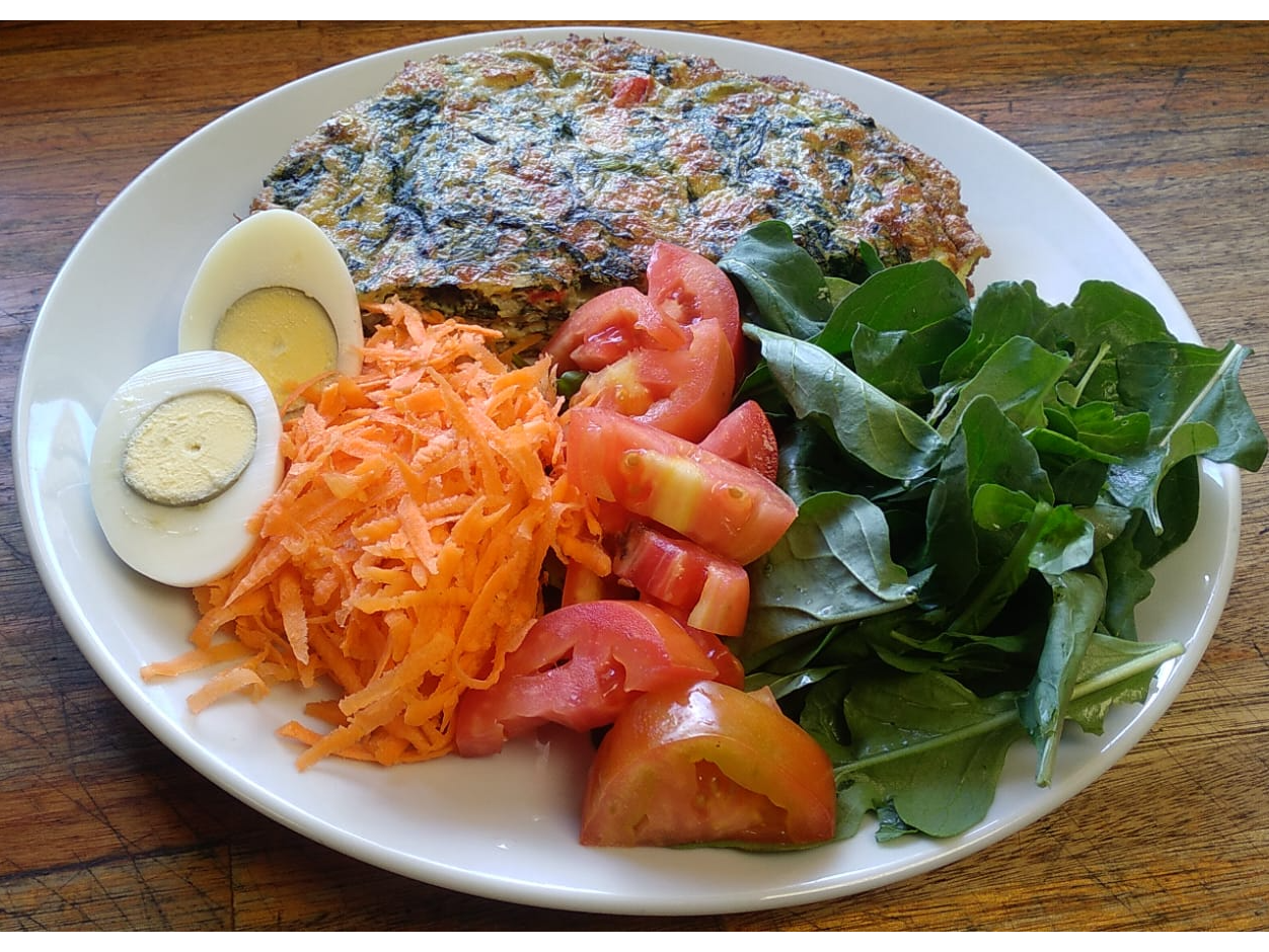 Tortilla de queso y acelga