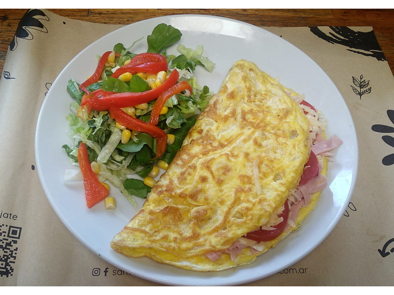 Omelette (jamon, queso y tomate)