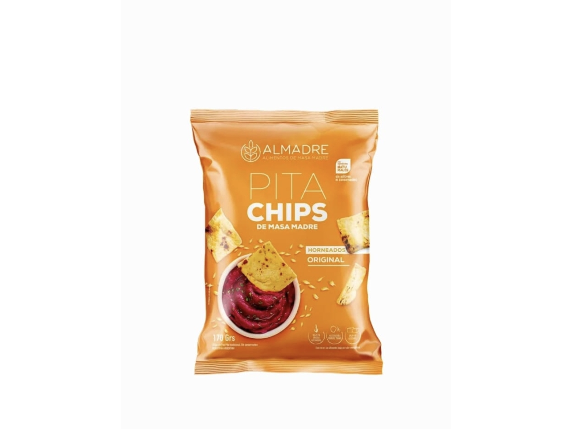 Pita Chips de Masa Madre Original . Almadre