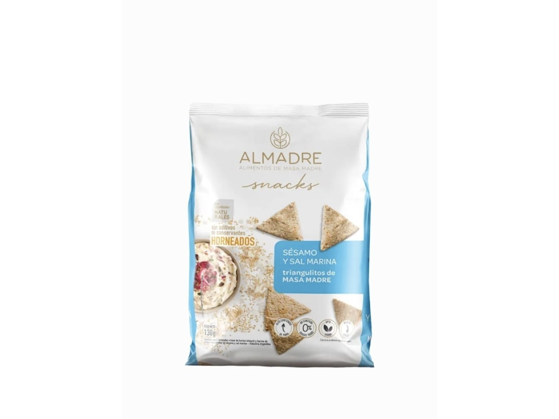 Snack de Masa Madre con Sésamo y Sal Marina . Almadre