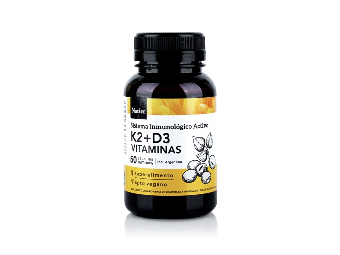 Vitamina K2 + D3 cápsulas x 50 u Natier