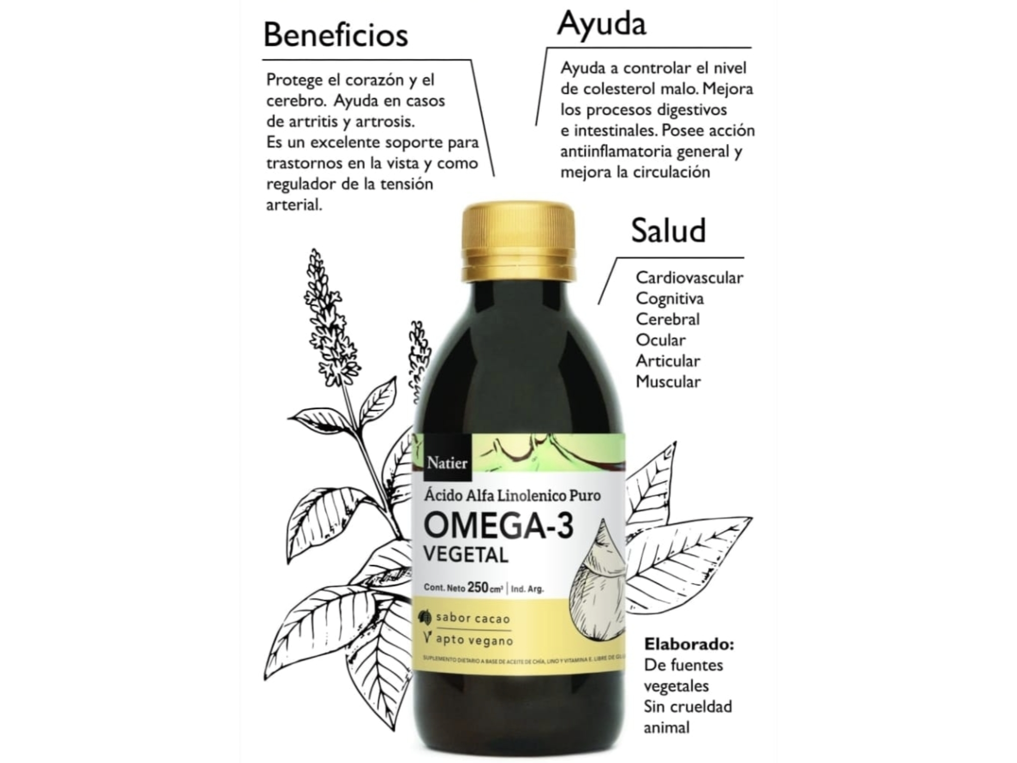 OMEGA-3 Bebible x 250ml Natier