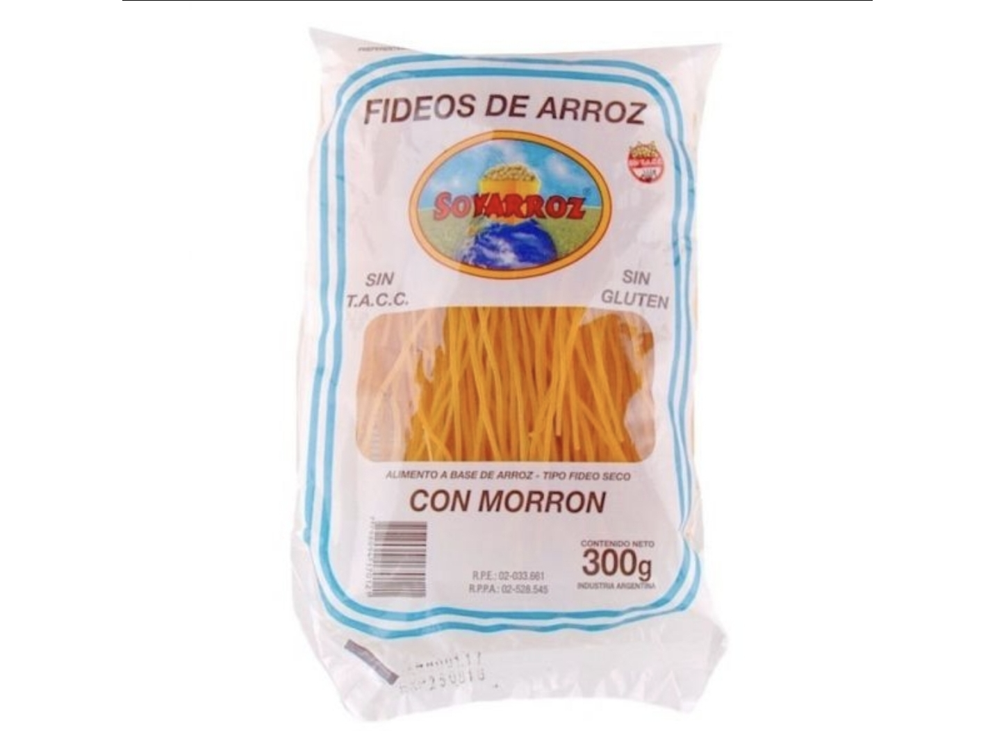 Fideos De Arroz Con Morrón Soyarroz x 300 gr