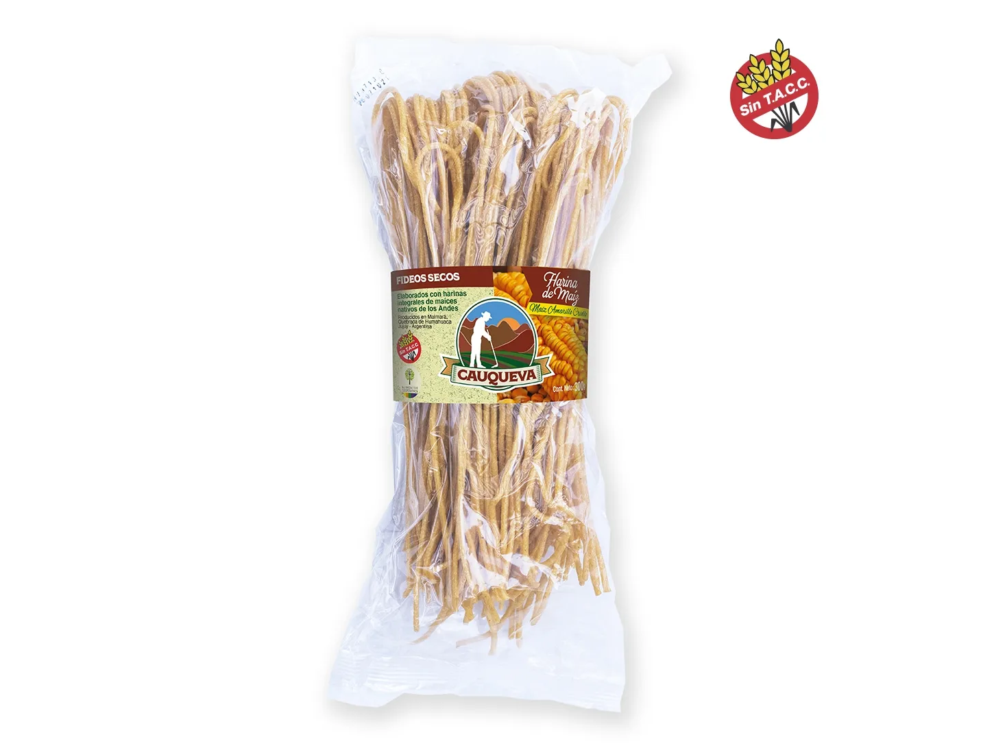 Fideos de Maíz Amarillo Criollo paq. x 300 g Cauqueva