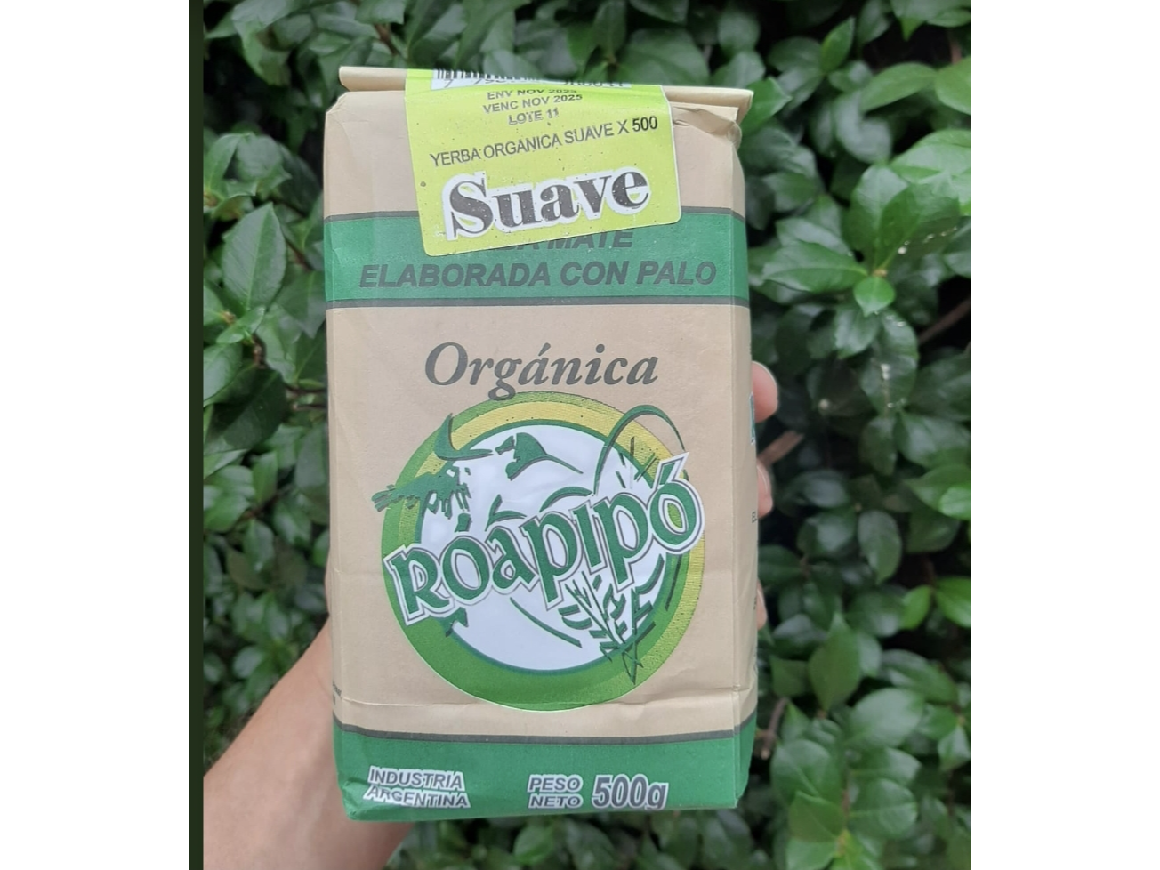 Yerba Mate Orgánica Suave x 500g Roapipó