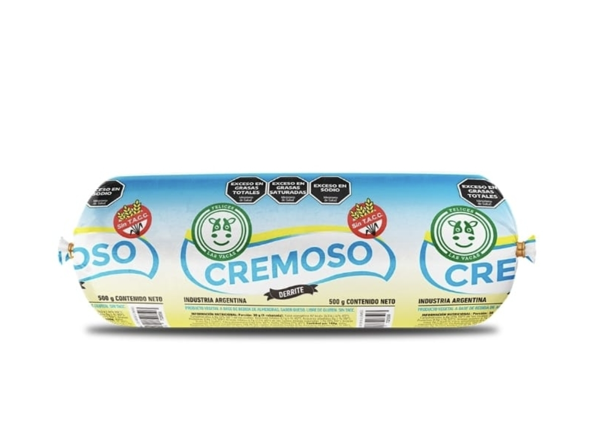 Queso Cremoso a base de Almendra . Felices Las Vacas