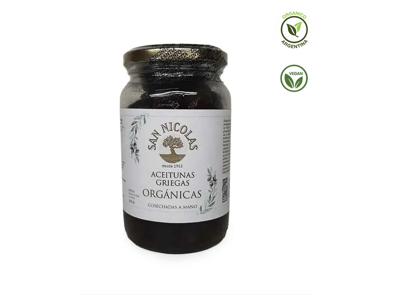 ACEITUNAS GRIEGAS ORGANICAS 250G SAN NICOLAS