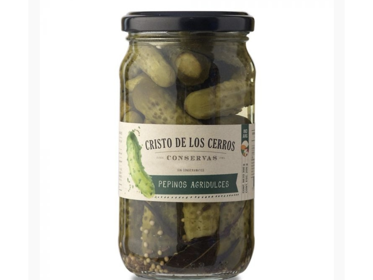 Pepinillos Agridulces Cristo de los Cerros 300gr.