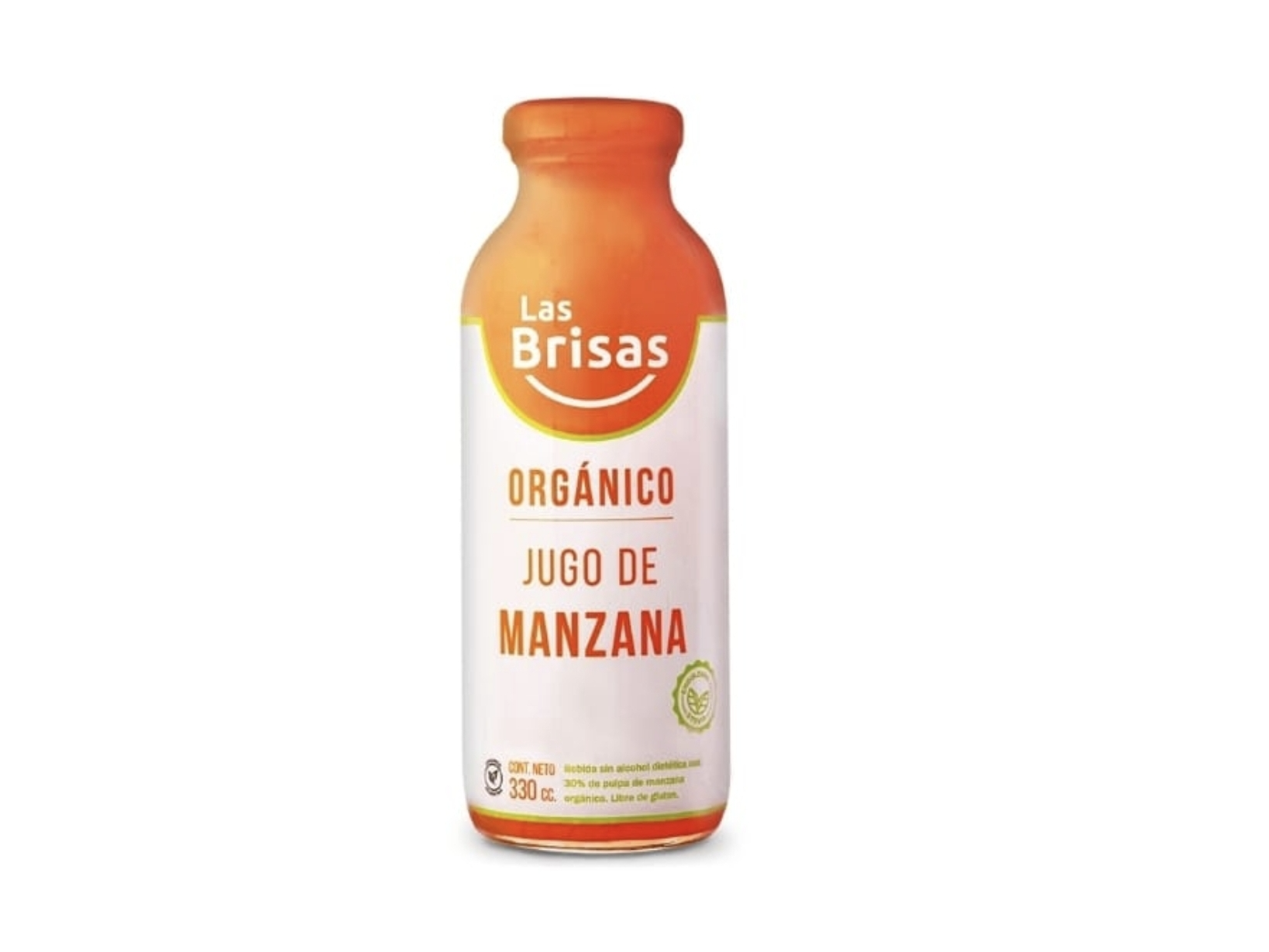 Jugo Las Brisas Organico  Manzana sin azúcar x330ml