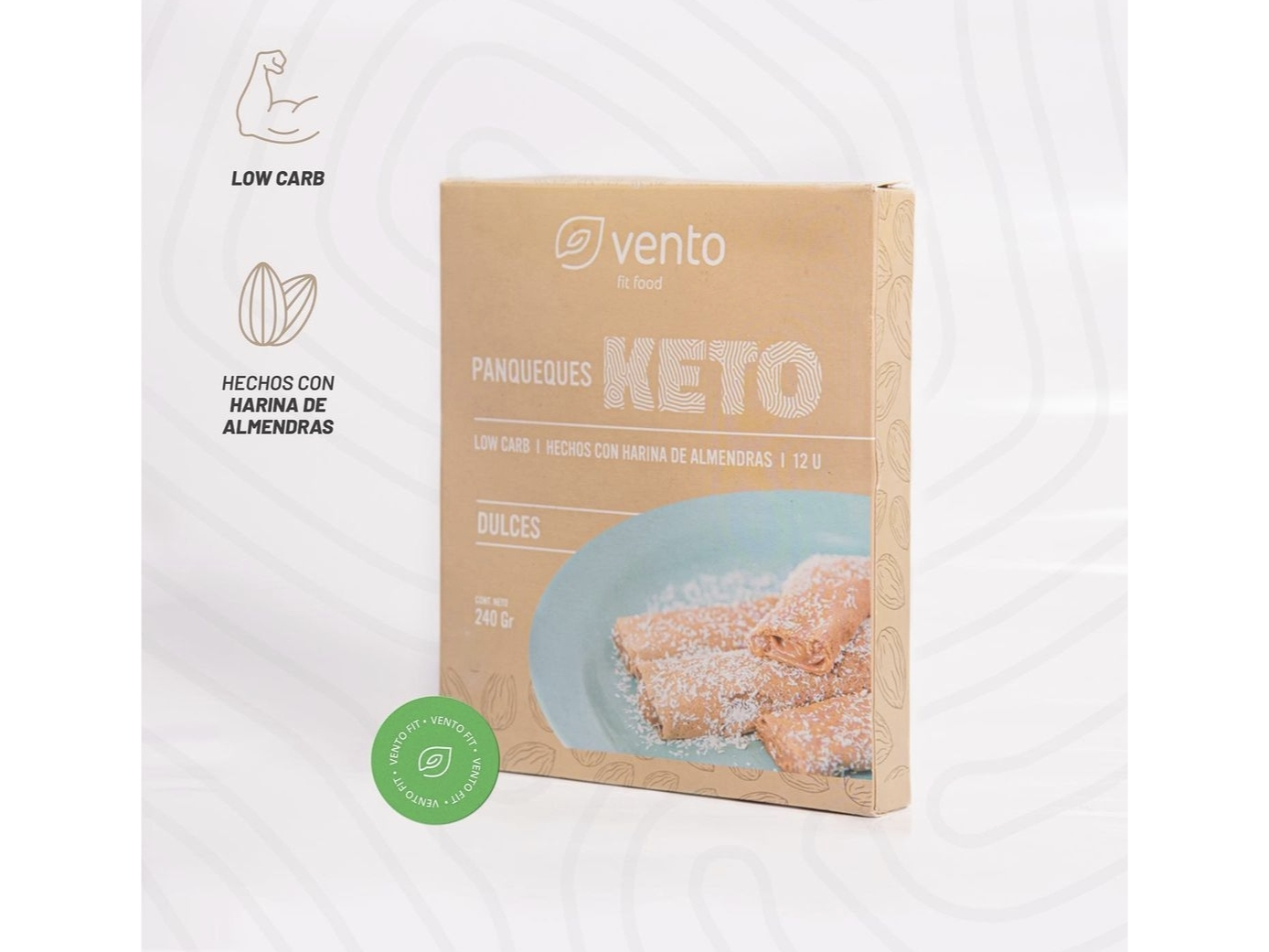 Panqueques Keto Dulces x 12u. Vento Fit