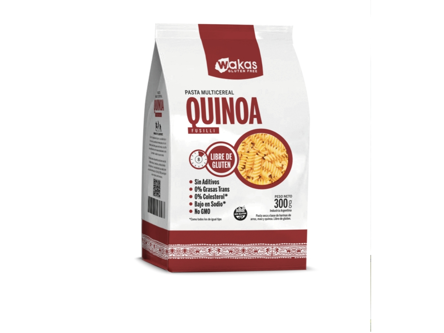 Pasta Fusilli Con Quinoa x 300 gr. Wakas