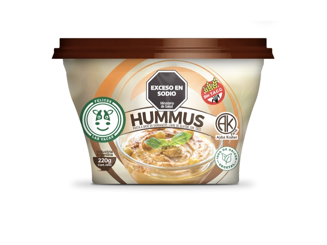 HUMMUS DE GARBANZOS x 220g Felices Las Vacas