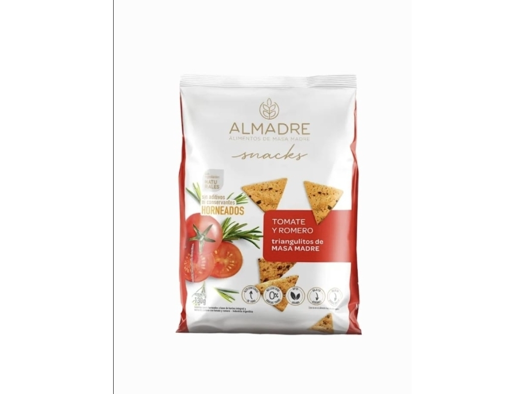 Snack de Masa Madre con Tomate y Romero . Almadre