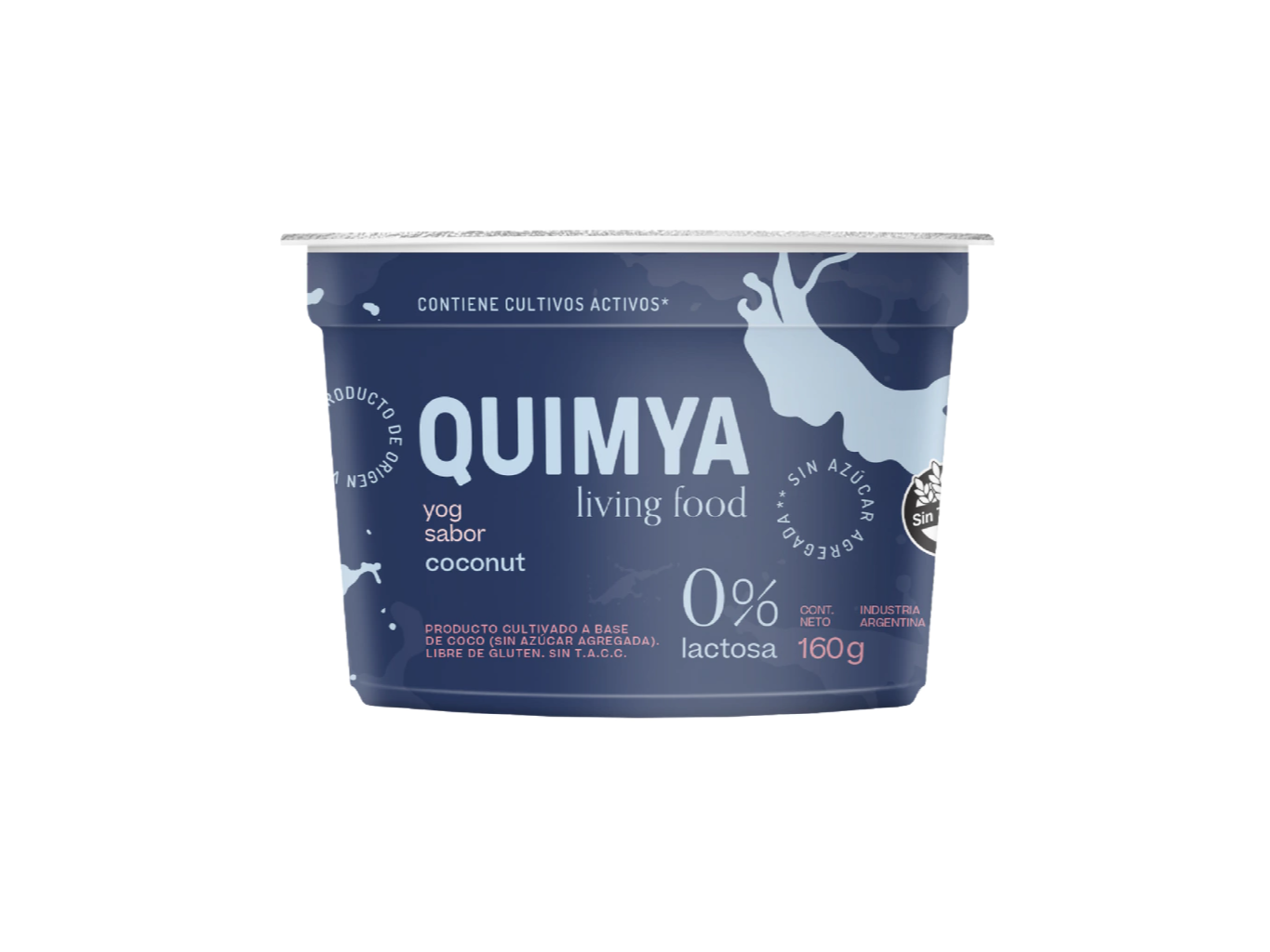 Yogurt Quimya Sabor Neutro Coconut Sin Azúcar Agregada 160 g