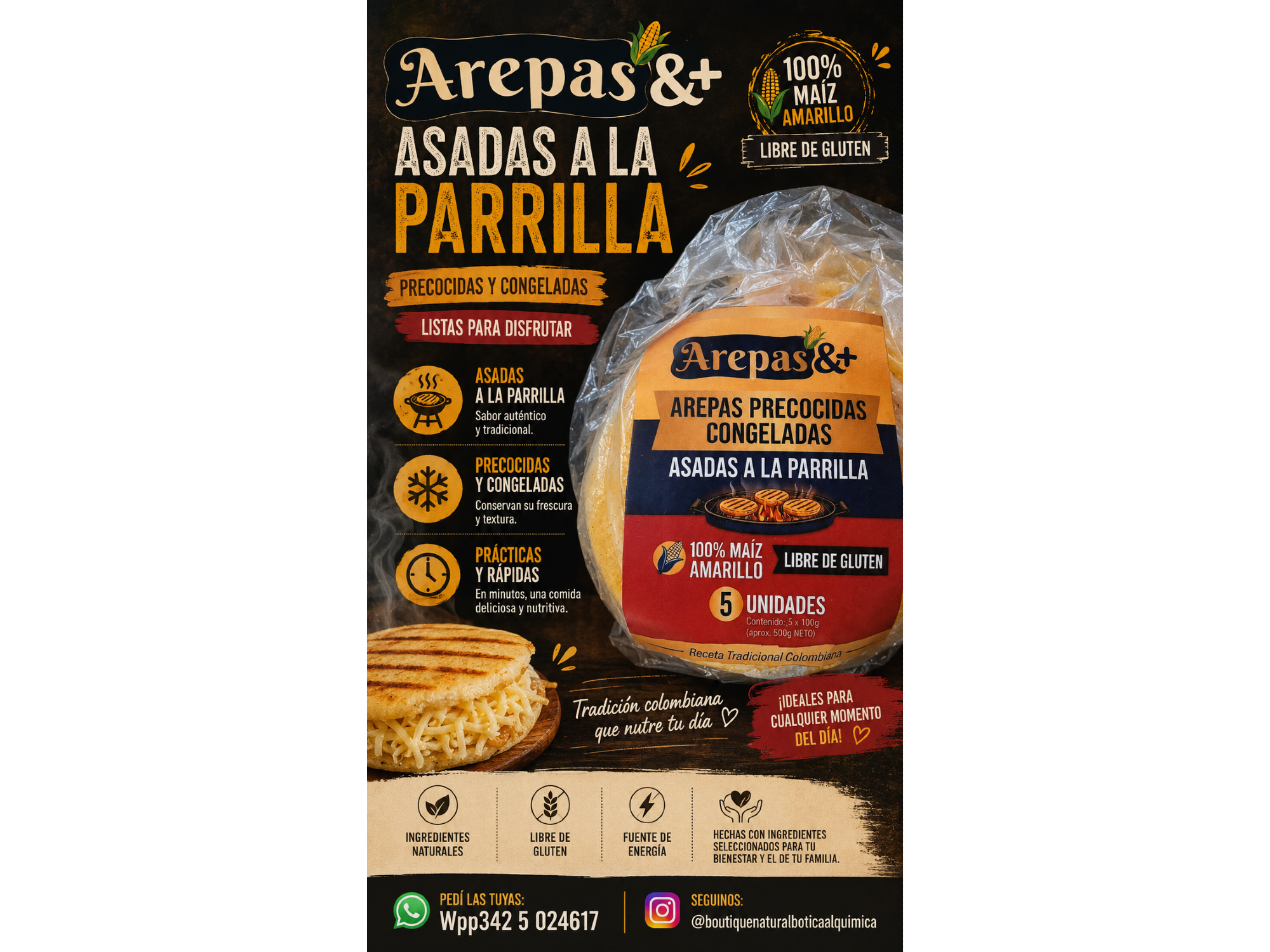 AREPAS X5 UNIDADES