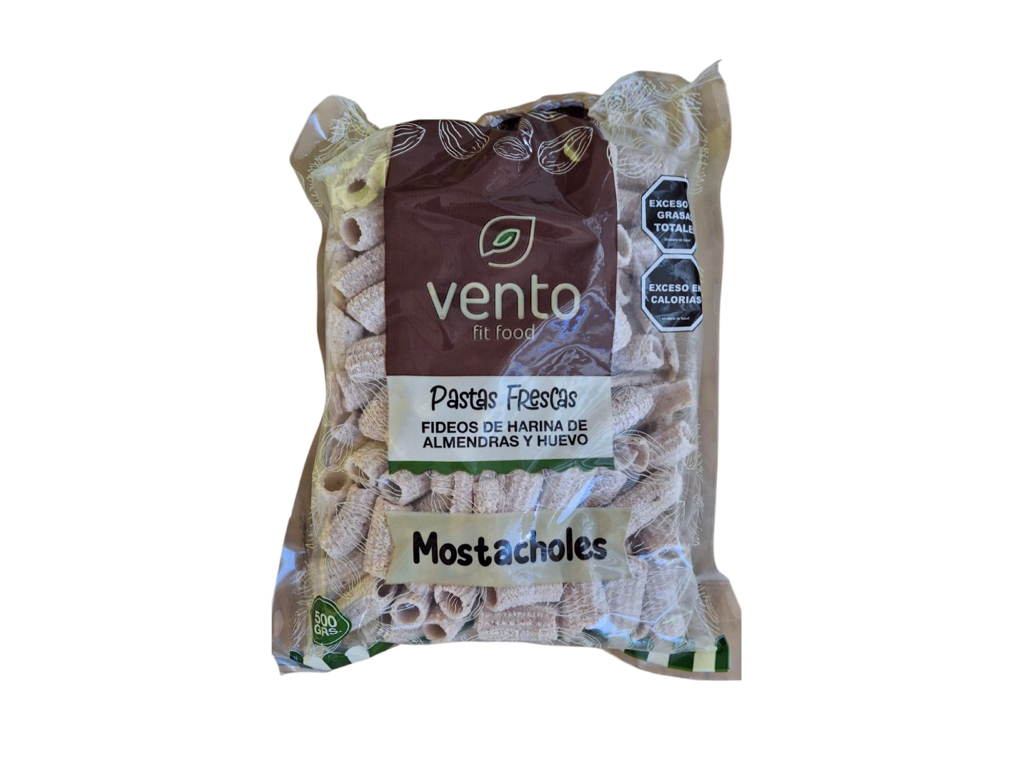 Fideos Mostacholes con harina de Almendras Keto.Vento