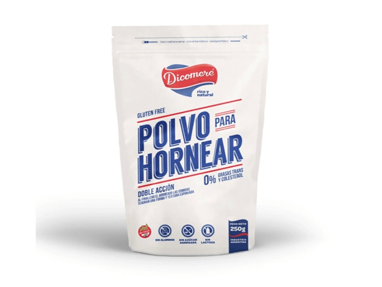 Polvo de Hornear x 250gr S/TACC S/Aluminio S/Azúcar - DICOMERE