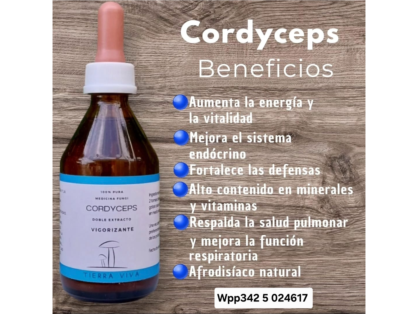 Tintura de Hongo Coryceps . Tierra Viva