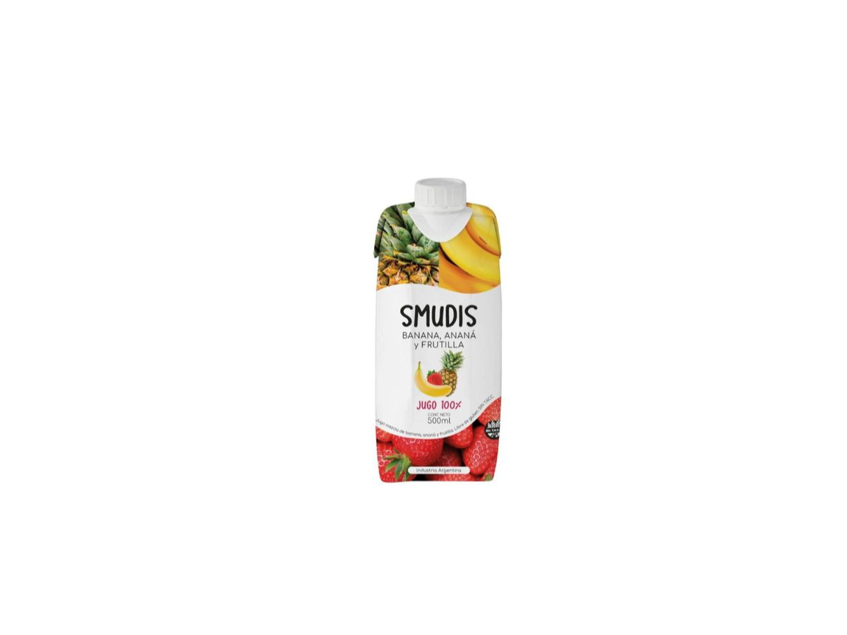 Jugo Smudis 100% Anana, Banana y Frutilla x 500 ml