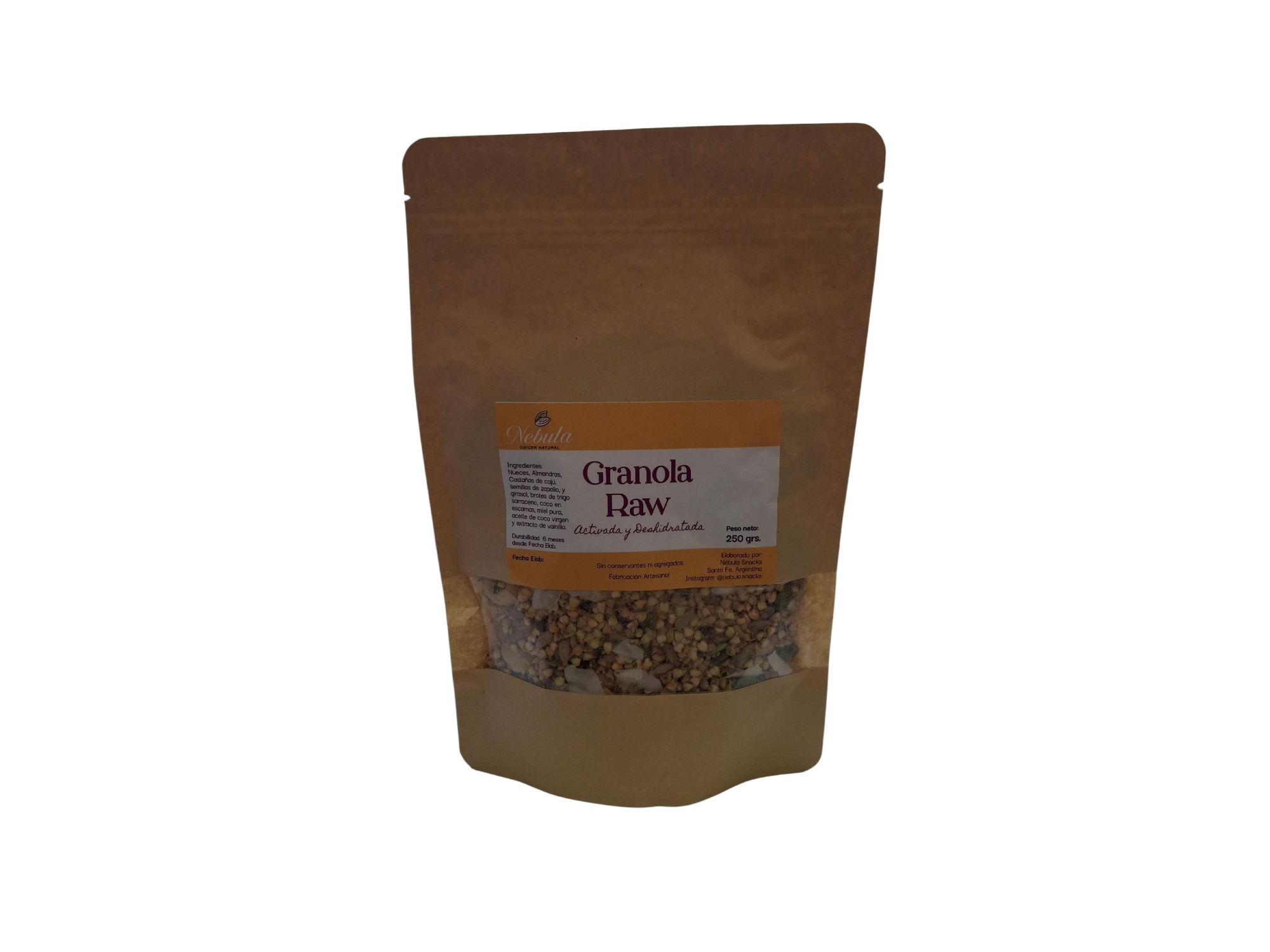 Granola RAW x 250g . NEBULA de Boutique Natural Botica Alquimica