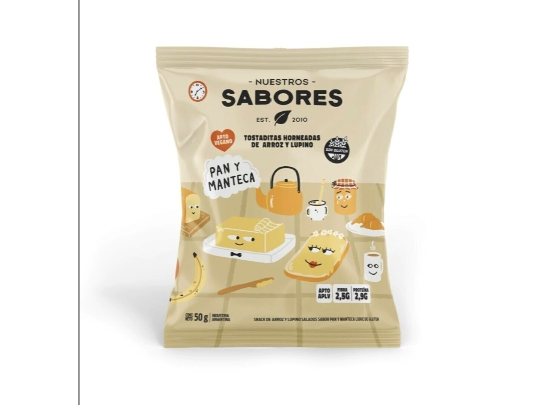 Tostaditas pan y manteca - 50 gr - nuestros sabores