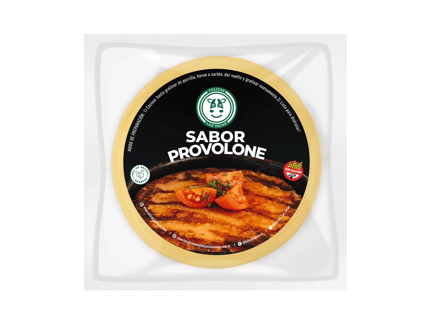 Queso estilo provolone . Felices las Vacas