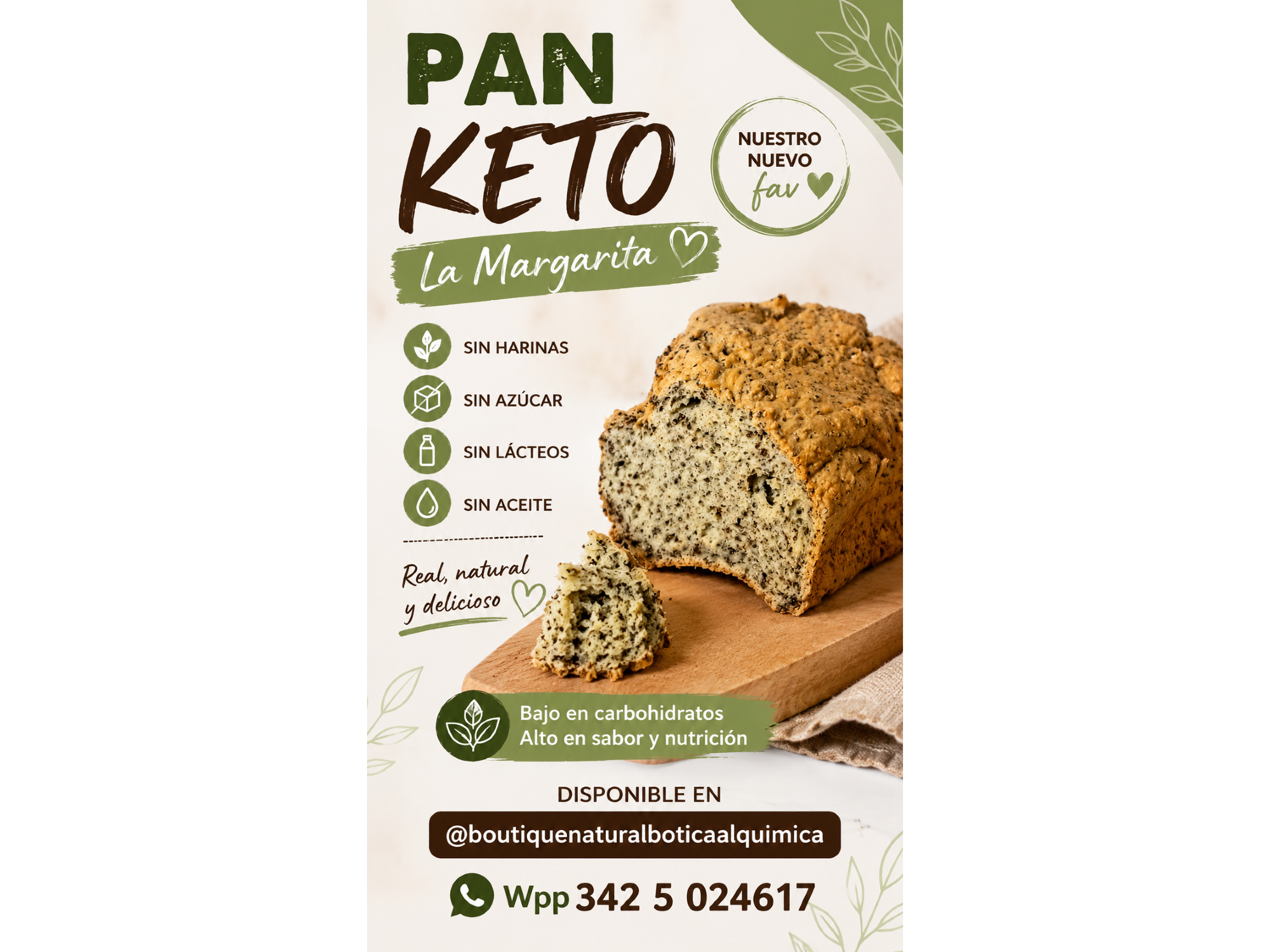 Pan Keto x 700g . La Margarita