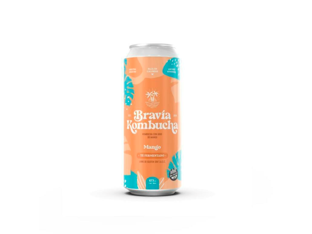 Kombucha Sabor Mango x 473 ml - BRAVIA