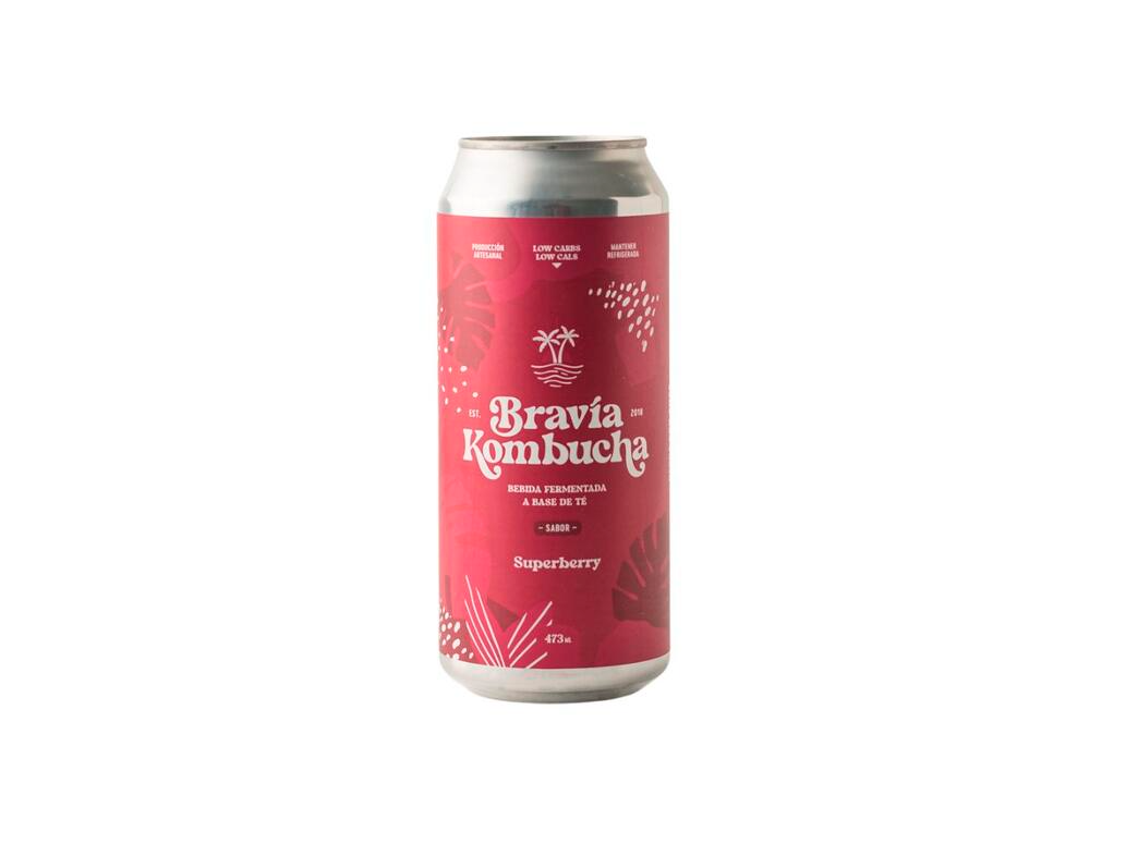 Kombucha Frutos Rojos x354ml . Bravia
