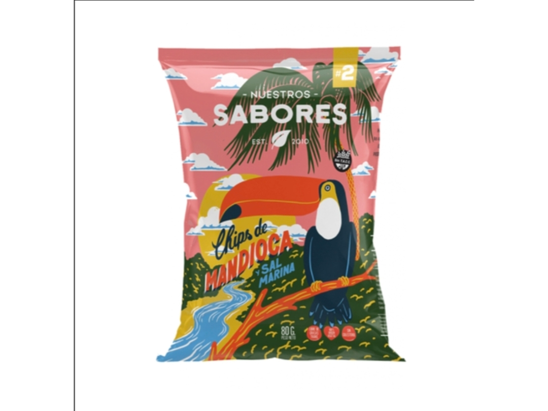 Chips de Mandioca y Sal Marina x 80gr NUESTROS SABORES