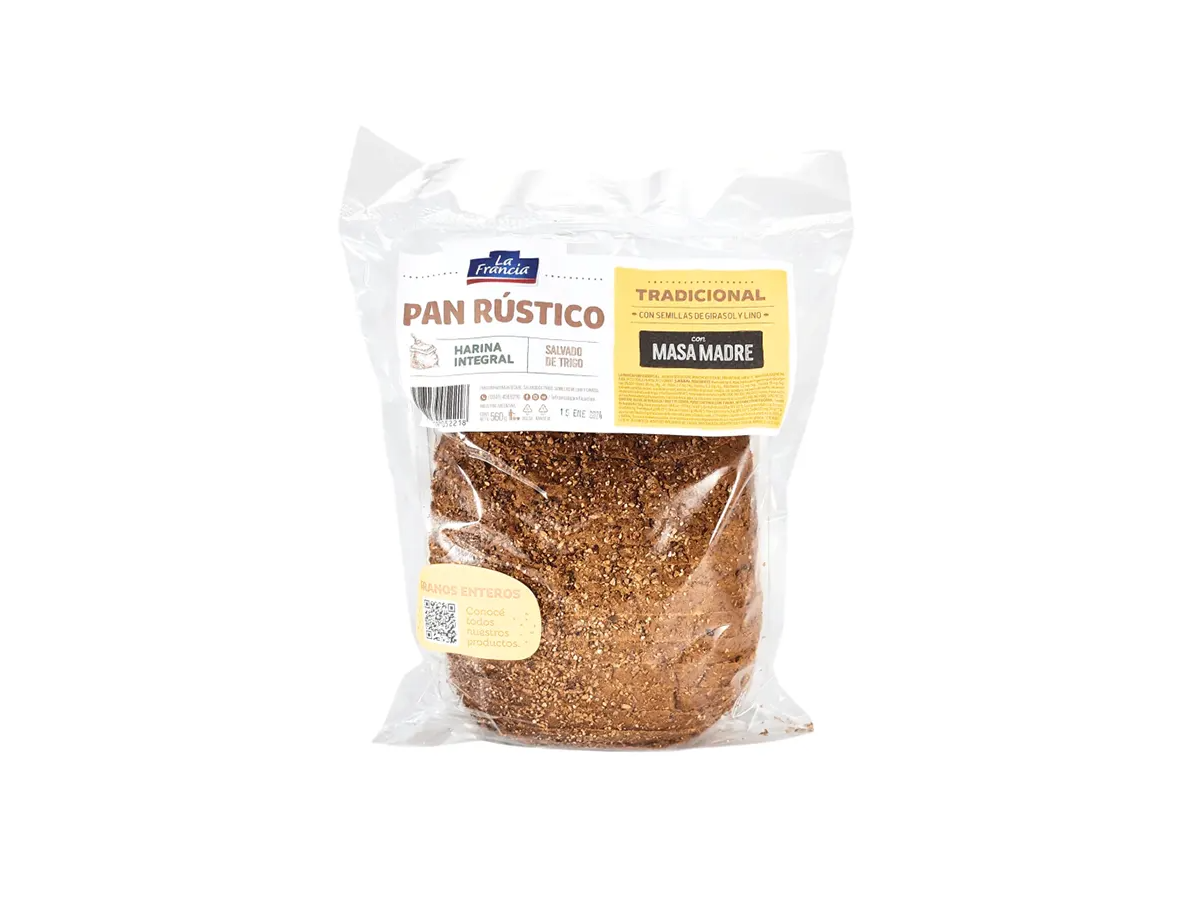 Pan Rustico Tradicional x 560g . La Francia