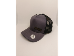 Sharecropper (gabardina poliéster lila, red negra, detalle de impresión en goma)