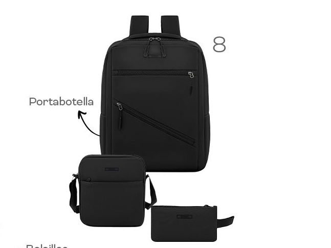 Set de Mochila + Morral + Organizador Bossi (30365)
