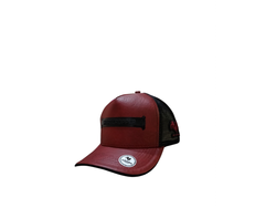 Sharecropper (visera y frente ecocuero bordo, red negra)