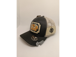 Made In Mato con destapador (frente y visera de gabardina poliéster, red beige)