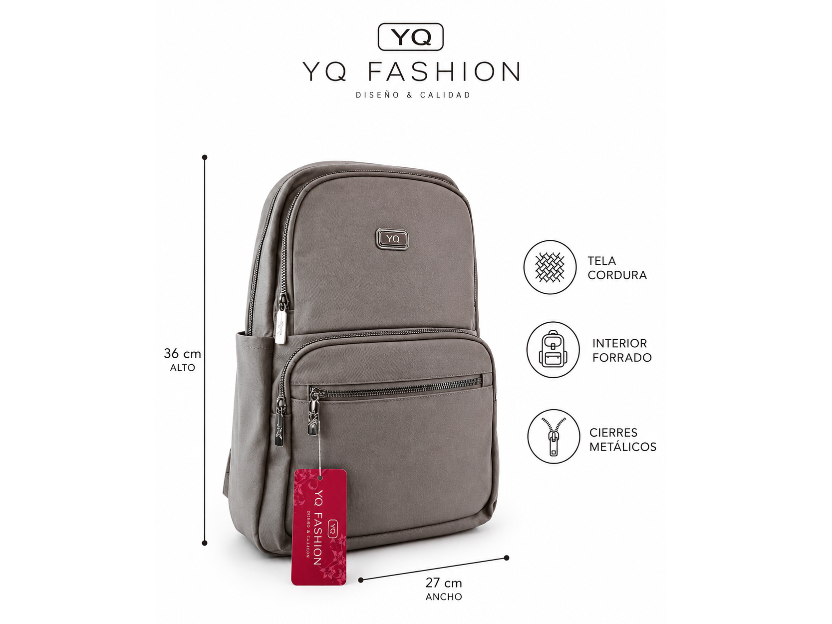 Mochila Dama YQ beige (RUC: 80094693-6)
