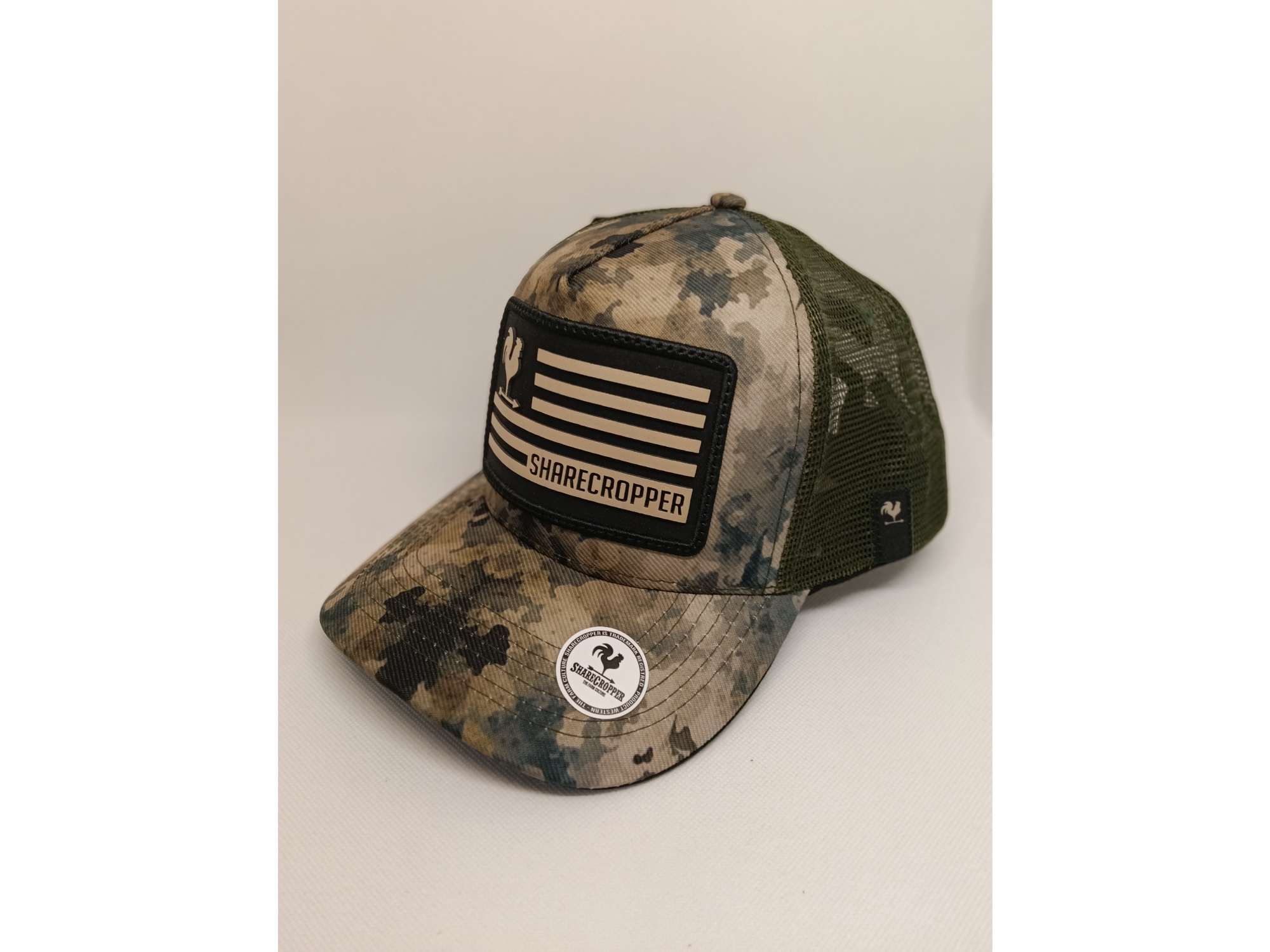 Sharecropper (Gabardina poliester camuflada visera y frente, red verde)