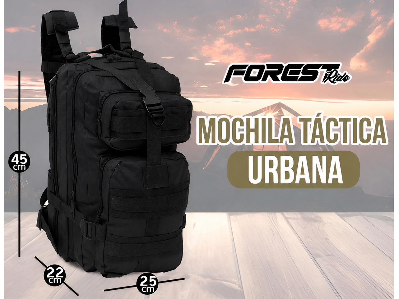 Mochila táctica Forest (chica) 13505