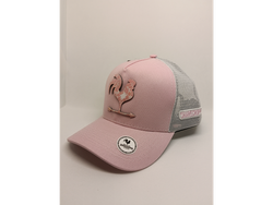 Sharecropper (frente y visera gabardina P. rosa, red blanca)