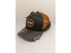 Made In Mato con destapador (frente Gabardina poliester, visera ecocuero negro, red marron)