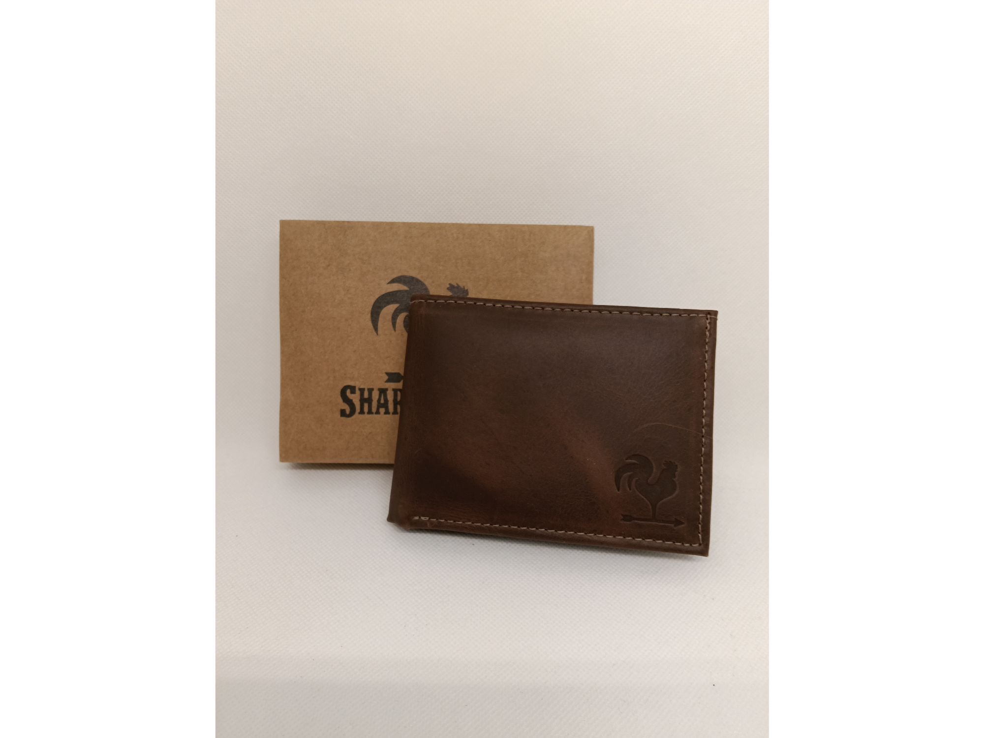 Billetera cuero genuino Sharecropper (E018)