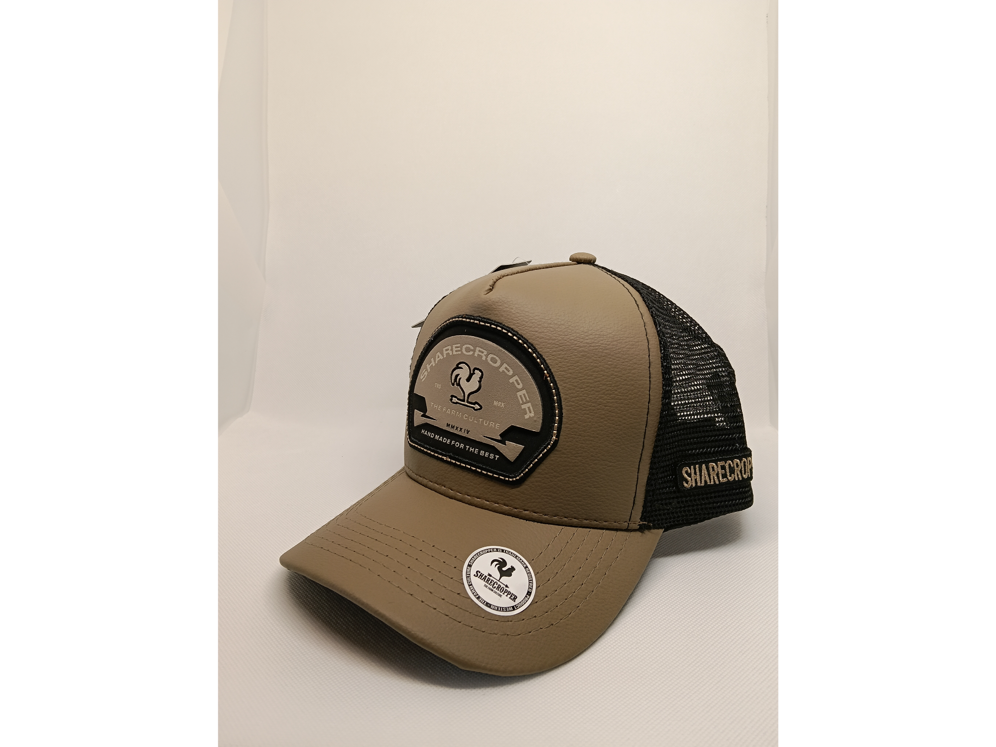 Sharecropper (frente y visera ecocuero beige, red negra)