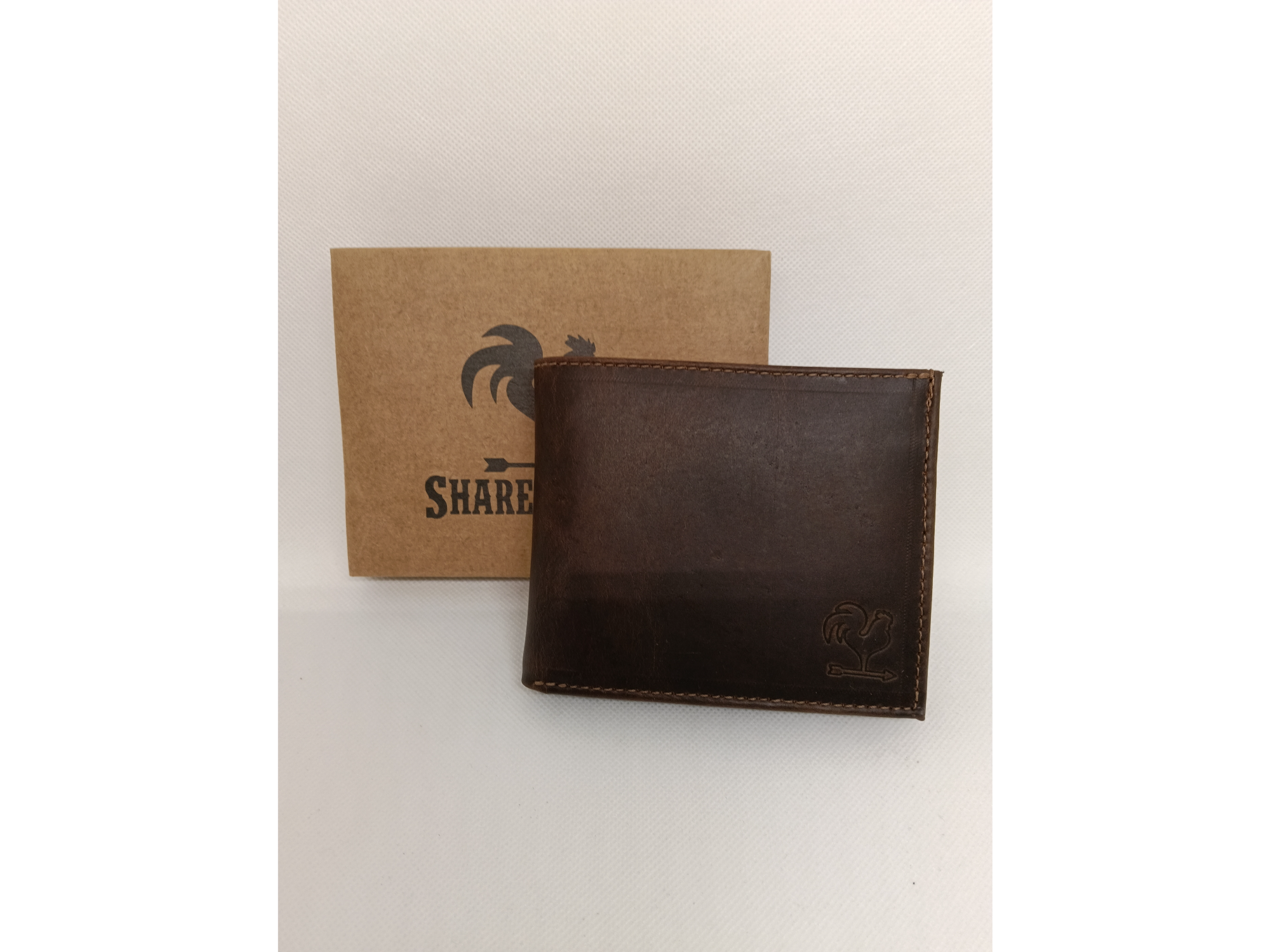 Billetera cuero genuino Sharecropper (modelo E016)