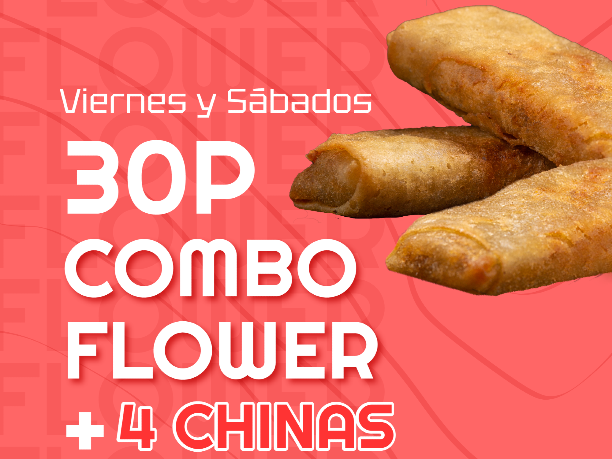 30 PIEZAS FLOWER + 4 CHINAS